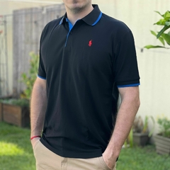 CHOMBA POLO LINE NEGRO