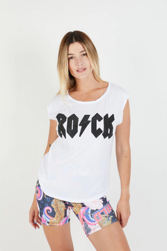 REMERA ROCK BLANCO