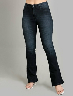 Calça Flare Escura Alepo Black-Jeans 1760444 na internet