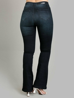 Calça Flare Escura Alepo Black-Jeans 1760444 - Atacado Handara