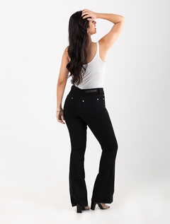 Calça Flare Escura Alepo Black-Jeans 1762300 - comprar online
