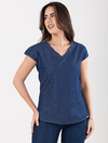 Blusa Baby Look Escura Collin- Jeans 1762813