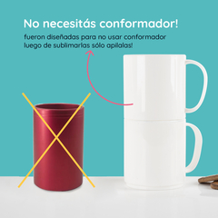 Taza de polimero sublimables | BLANCO | 1 UNIDAD en internet