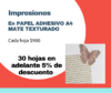 SERVICIO DE IMPRESIÓN | EN PAPEL ADHESIVO MATE TEXTURADO A4