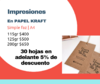 SERVICIO DE IMPRESIÓN | EN PAPEL KRAFT SIMPLE FAZ