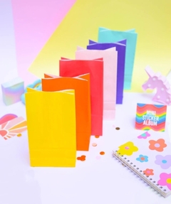 Bolsas con fuelle de papel | ZIG ZAG AZUL | ideal para candy - comprar online