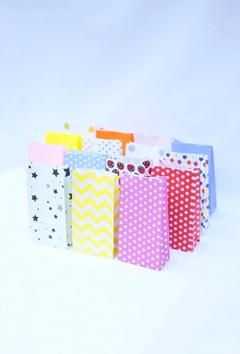 Bolsas con fuelle de papel | CELESTE | ideal para candy - Insumos de impresion Burzaco