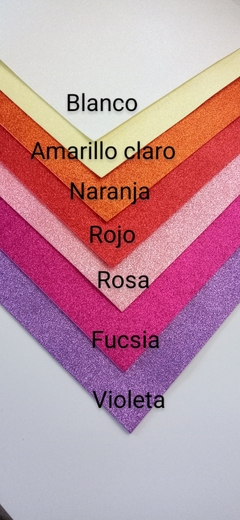 Goma eva con glitter | 40x60x2mm - Insumos de impresion Burzaco