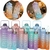 Garrafa De Água Squeeze Galão 2l Litros Motivacional Academia Kit 3 Garrafas Colorida Antivazamento 3D Tie Dye
