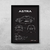 Quadro/Poster Chevrolet Astra Sedan Cd 2004 | Preto & Branco