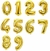 Balão Numérico Metalizado Dourado 40CM - Unid - comprar online