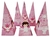 Lembrancinhas Batizado Rosa Caixa Cone - Pct com 10