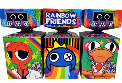 Aplique Redondo 5x5 Rainbow Friends - Pct 30 Unid