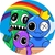 Aplique Redondo Rainbow Friends 5×5 – Pct C/ 10 unid
