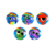 Aplique Redondo Rainbow Friends Misto 5×5 – Pct C/ 10 unid