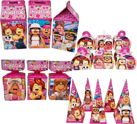 KIT FESTA EM CASA ROBLOX ROSA