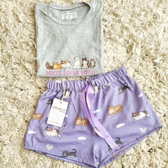 Pijama MICHI MICHI MIAU ❤️ - Ciruela Tienda