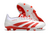 Chuteira Adidas Predator Predstrike FT FG na cor Branco com partes em Vermelho