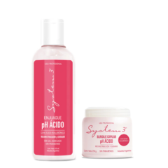 Kit Shampoo + Mascara Ph Acido con acido Hialurónico x 375ml System3