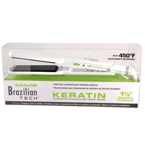 Babyliss Pro Brazilian Tech Keratina Plancha de Pelo Alisadora