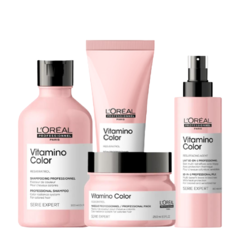 Kit Shampoo 300ml , Acondicionador 200ml , Mascara 250ml, Spray 190ml 10 en 1 Vitamino Color Loreal Professionnel