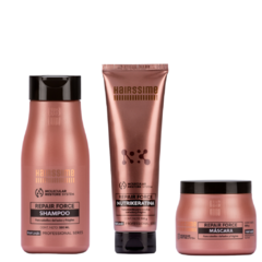 Hairssime - Kit Shampoo Nutrikeratina x120 y Mascara Repair Force Hair Logic