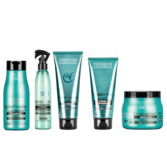 Hairssime Kit Shampoo, Revitalizador, Co-Wash, Crema Activadora y Máscara Curly Motion Hair Logic