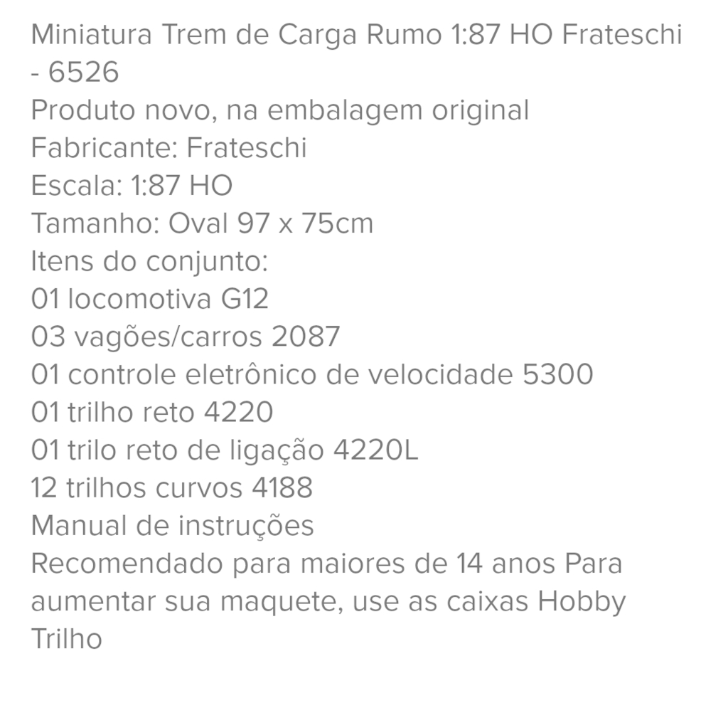 TREM DE CARGA RUMO - 6526