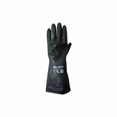 Par De Guante De Látex Uso Industrial Negro Gamisol L1005