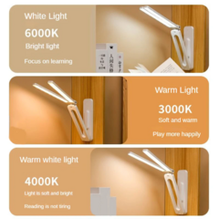 Lámpara Plegable Escritorio Pared Doble Leds Recargable - comprar online