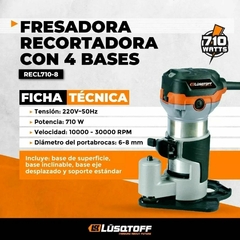 Imagen de Router Fresadora Lüsqtoff Recl710-8 710w 220v