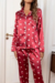 Pijama Feminino de corações conjunto calça e blusa de manga longa