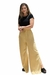 Calça Wide Leg Viscose com Fenda Caqui - We Happy Shop