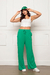 Calça Pantalona de Viscolycra com bolsos Verde - We Happy Shop