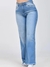 Imagem do Calça Jeans Feminina Wide Leg Cintura Alta Azul Claro