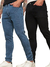 Kit 2 Calça Jeans Masculina Skinny Lavagem Média + Preta Vip Premium