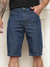 Bermuda Jeans Masculina Azul Básica Estonada - loja online