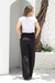 Calça Pantalona de Viscolycra com bolsos Preto - comprar online