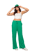 Calça Pantalona de Viscolycra com bolsos Verde
