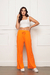 Calça Pantalona de Viscolycra com bolsos Laranja - loja online