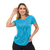 Camiseta Feminina Slin Dry Fit Tecido Respiravel Azul Bebê - comprar online