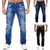 Calça Jeans Masculina Streetwear com Bolsos e Corte Reta Azul - comprar online