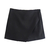 Shorts Saias assimétrico transpassado vintage cintura alta lateral zíper skort na internet
