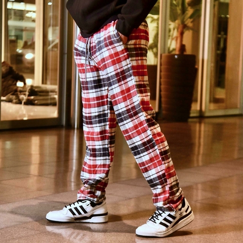 PANTALON PILU cuadrille RED WHITE Deckapparel
