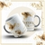 Caneca floral gold