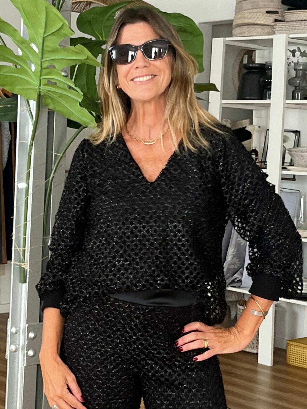Blusa con brillos hotsell