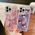 Capinha Telefone Celular Sanrio Cinnamoroll, My Melody, Kuromi Quicksand Glitter, Capa à prova de choque para iPhone 11, 12, 13, 14. 15 Pro Max