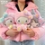 Pelúcia 12cm modelo chaveiro e de 20CM Kuromi Hello Kitty My Melody Cinnamoroll na internet