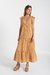 519- Vestido de lino en capas con volados - tienda online