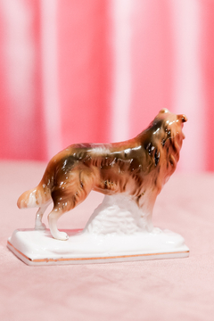 Bibelô Collie em Porcelana - comprar online